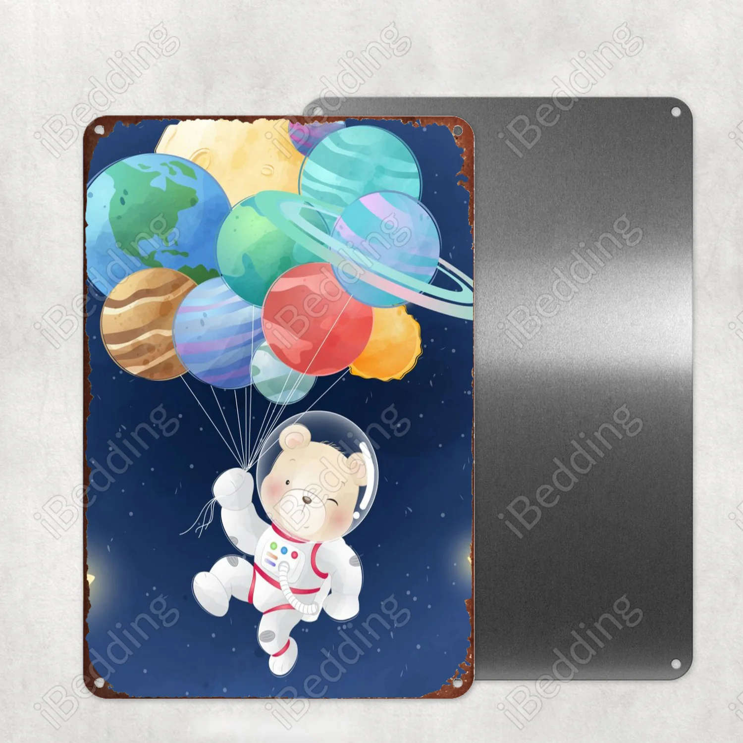 

Медведь Летающий фотографический металлический фотографический фон для бара, паба, клуба, Настенный декор, железная живопись, декоративная...