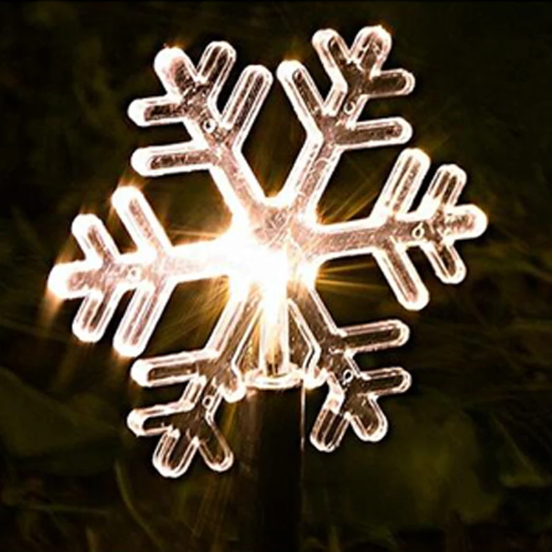 Светодиодный наружный гирляндовый светильник в виде снежинок водонепроницаемый