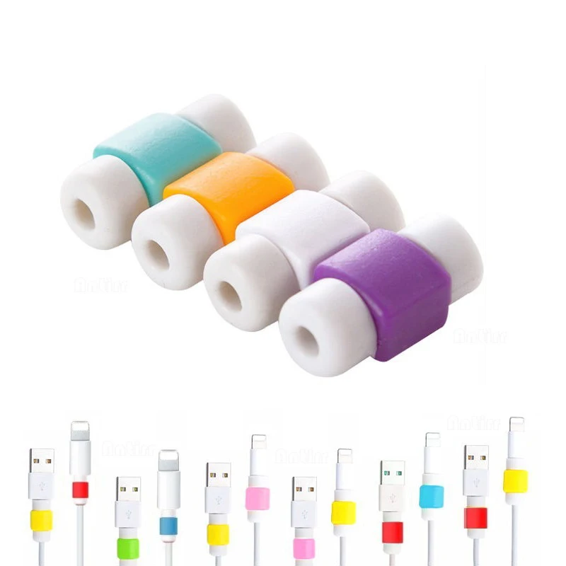 Silicone USB Cable Protector Earphone Wire Cord Protection Cover Data Charger line Protective Sleeve For Apple iphone Samsung |