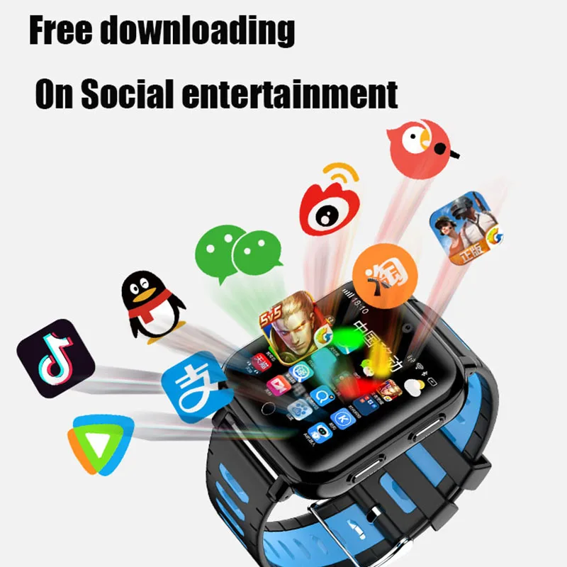 1000 мАч большой аккумулятор смарт часы для детей IP68 умные 4G gps Sim wifi Android наручные 1 54