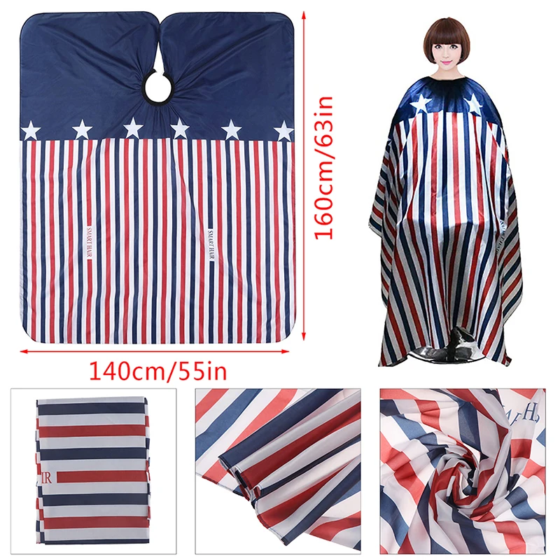 

New Haircut Cloth Hairdressing Barber Cloth American Flag Pattern Apron Polyester Hair Cape Styling Design Supplies Salon Gown