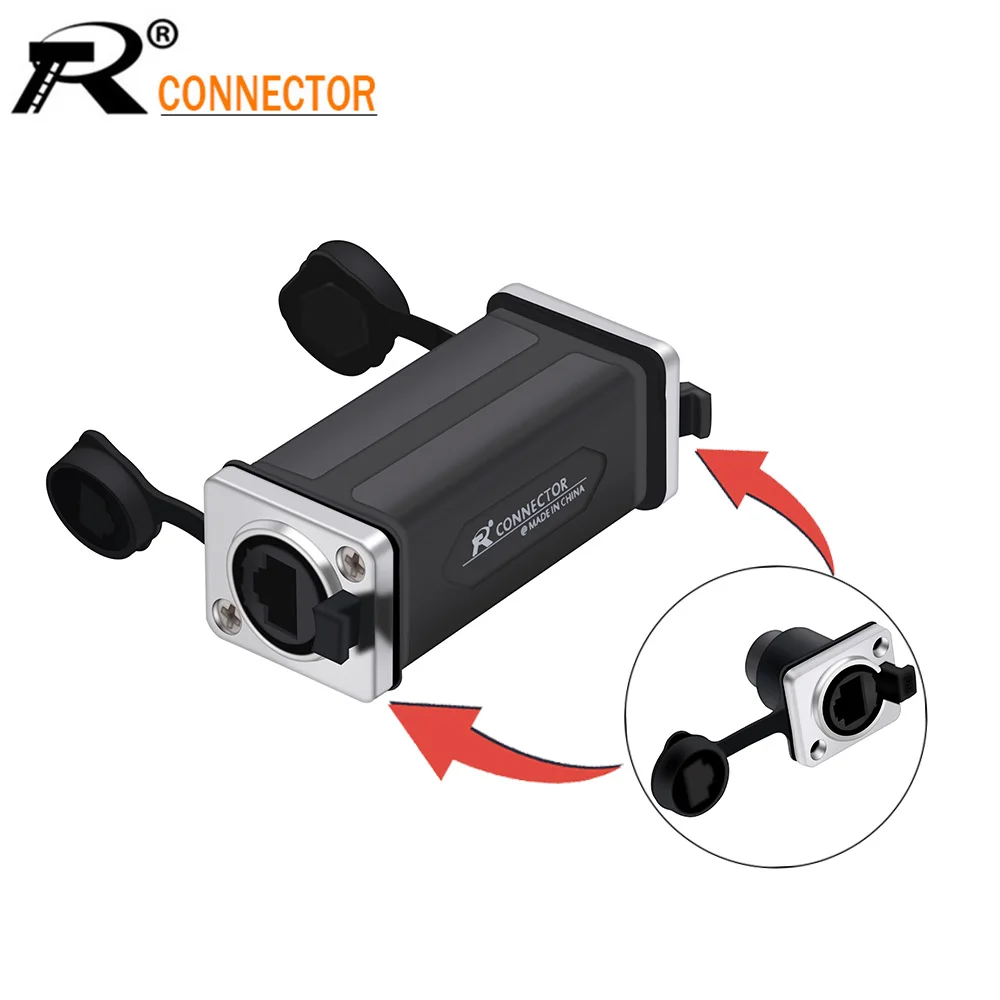 

1pc IP65 Waterproof RJ45 Coupler Connector Straight Adapter,RJ45 female Ethernet connector,IP65 panel mount adapter