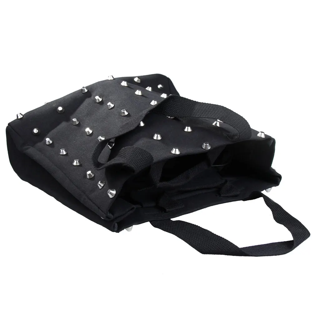 Распродажа дизайнерская женская Холщовая Сумка тоут с заклепками в стиле панк