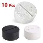 Основа для лампы 3D из АБС-пластика 10 шт., ночное основание для лампы, держатель для USB-кабеля, 7 цветов, регулируемое осносветильник для освесветильник, аксессуары для оптовой продажи