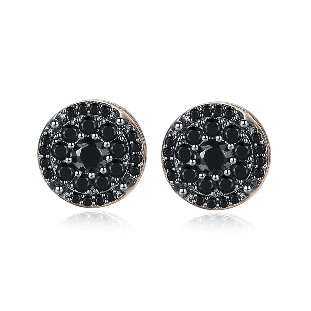 

1 Hip Hop Micro Pave AAA Zircon Stud Earrings Brand Black White Iced Bling CZ Stone Geometry Earrings Fashion Jewelry Gift
