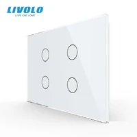 livolo us standard c9 new series wall touch screen panel switch crystal glassac 110 220vbacklight dispaly sensor control