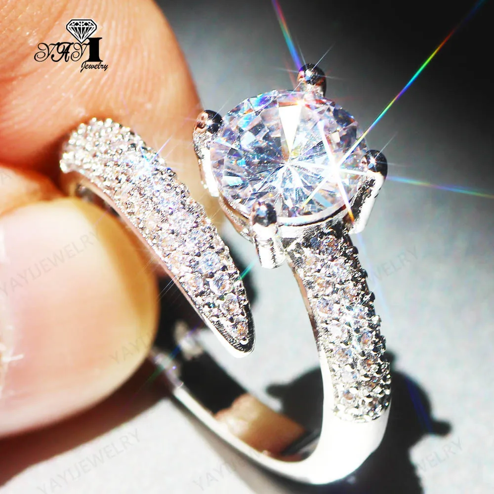 Ювелирные изделия YaYI обручальные кольца принцессы 6 3 карат с белым цирконием