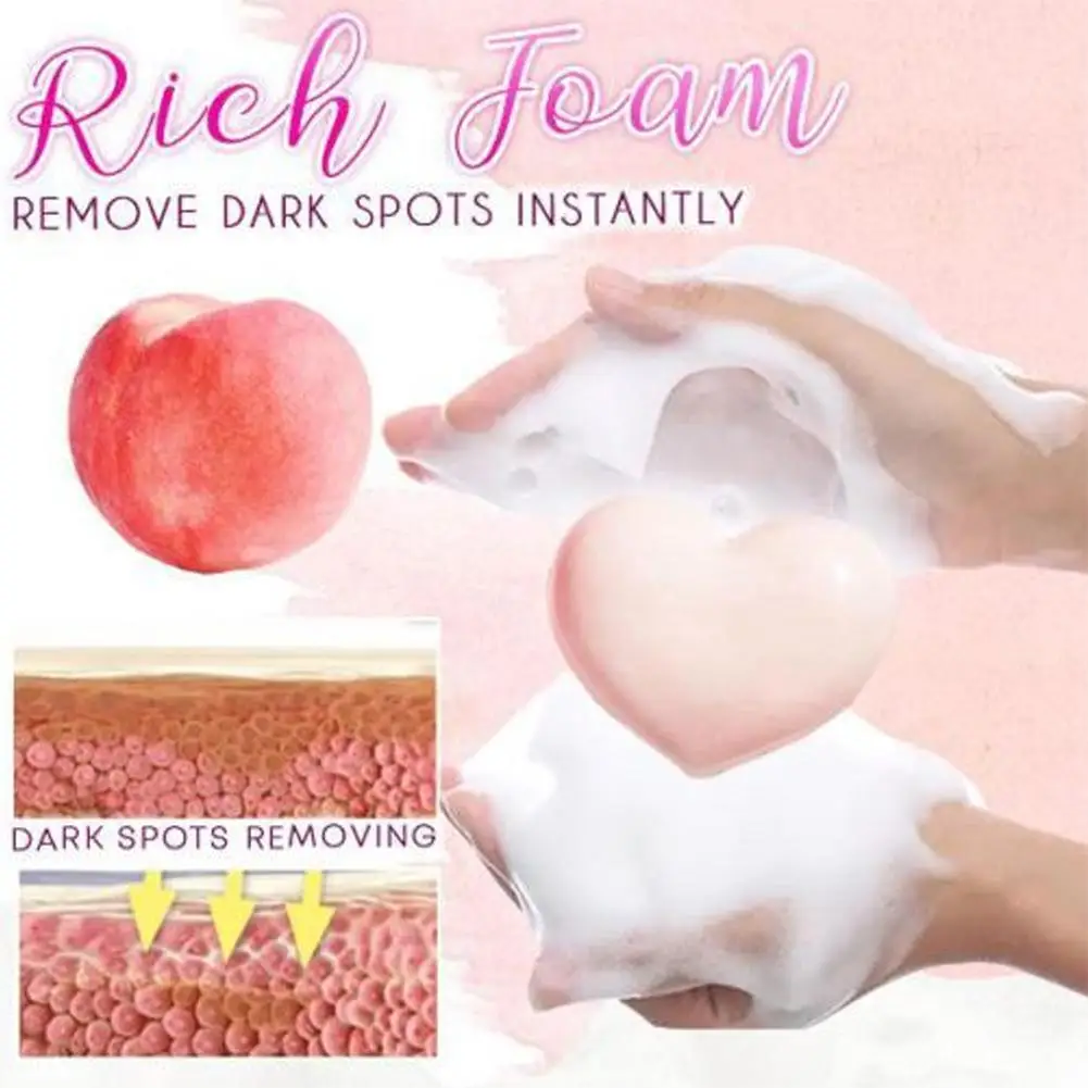 

PP Soap Peach Pink Tender Soap Removing blackhead Moisturizing Exfoliating Beauty Buttock Private Parts Soap Body Skin Care
