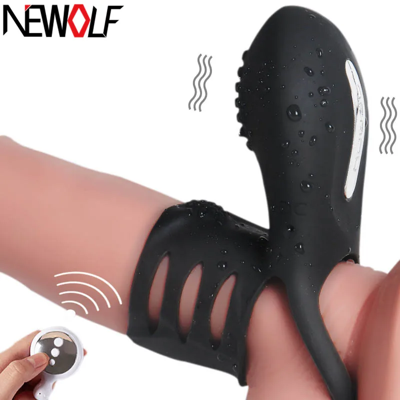 Мощный вибрирующий рукав для пениса с задержкой эякуляции вибратор кольцо секс