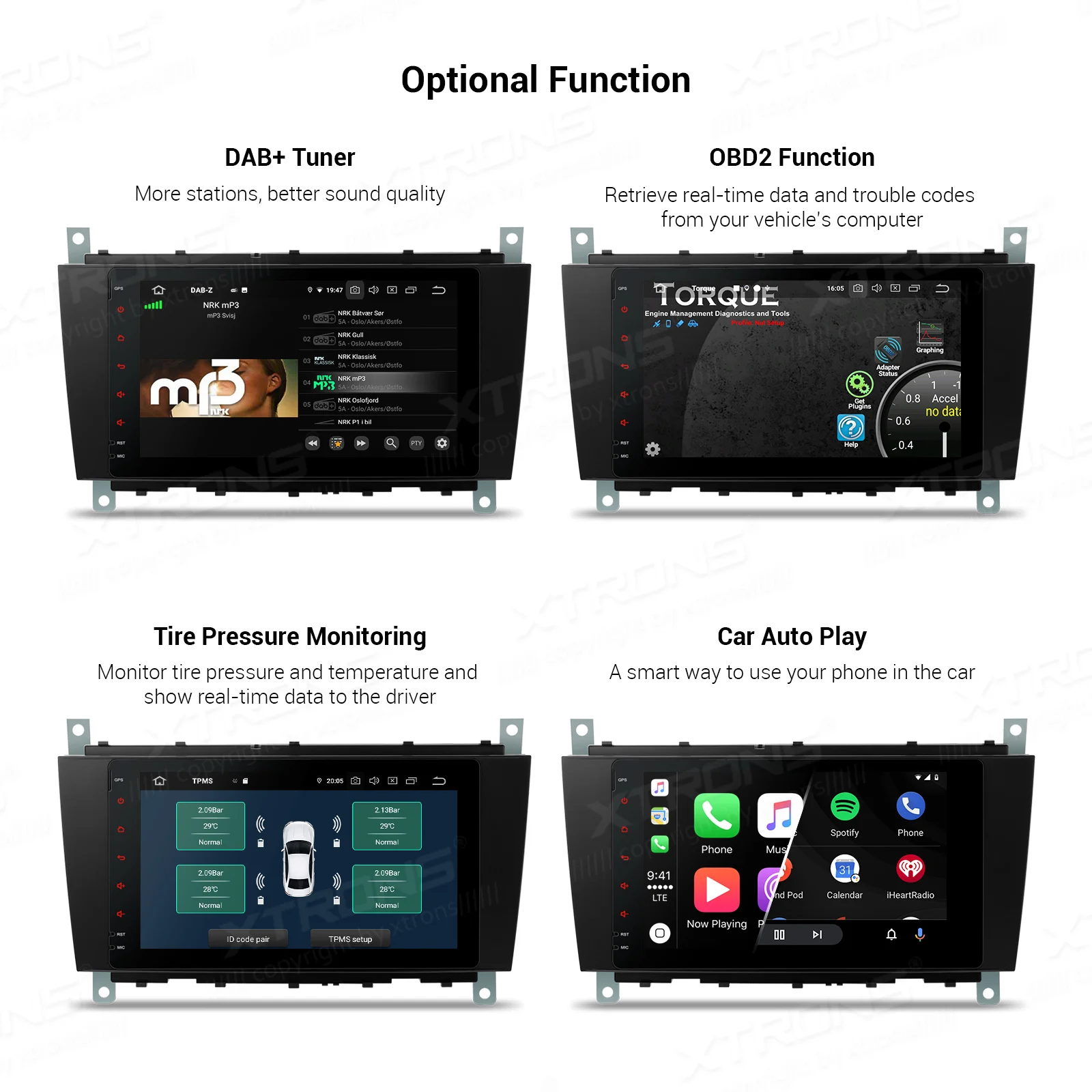 XTRONS Android 10 0 Qualcomm Bluetooth 5 автомобильный стерео плеер GPS без DVD для Mercedes Benz W209 W203 C180 C200