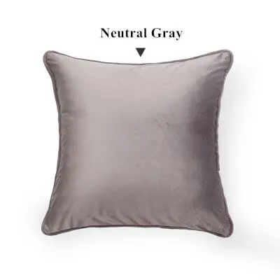 Neutral Gray LeRadore роскошный однотонный велюровый чехол для подушки, Наволочки для подушек, домашний клуб, компания, декоративный текстиль, 50*50 см, 60*60 см, 70*70 см - Цвет: Neutral Gray