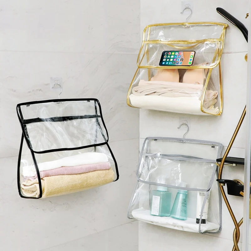 

Bathroom Rack Accessories Shower Clothes Waterproof Hanging Bag To Put Clothes On The Bedroom Wall Hanging Organizer Storage Bag