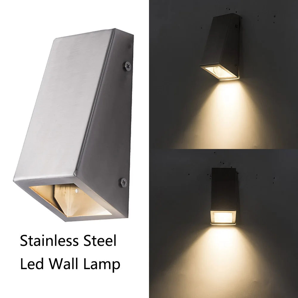

Stainless steel with GU10 socket for outdoor and indoor use wall lamp outdoor light waterproof 5w