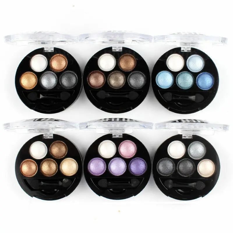 5 цветов Палитра теней для век Блеск Мерцающий матовый дымчатый цвет тени макияж
