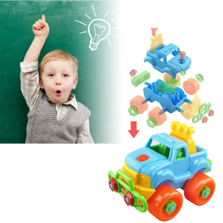 Милый мультфильм дети разборка Сборная модель завинчивающиеся блоки игрушки