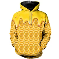 mens hoodie animal bees love honey 3d printed casual cosplay autumn unisex hoodi dropship 3d zipper pullover womens sweatshirt