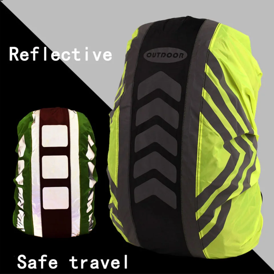 Outdoor Bag Cover Rain Waterproof Covers Reflective Backpack Dust For Riding Cycling Camping Hiking Sports Bags Raincover | Спорт и