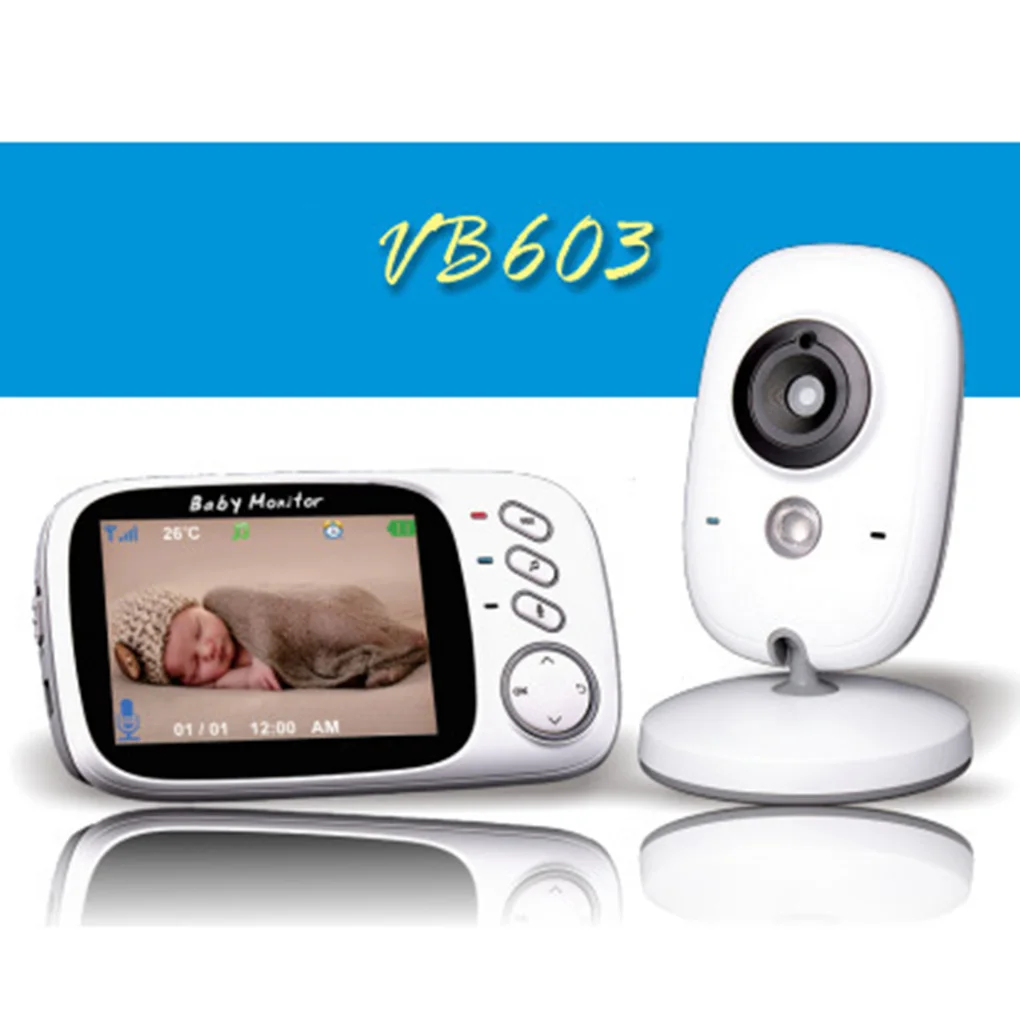 

Wireless Video Baby Camera 3.2 Inch High Resolution Night Vision Temperature 2 Way Audio Talk Security Camera US/EU/UK/AU Plug