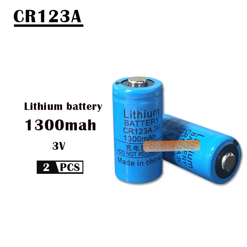 Литиевая батарея 3 в CR123A 2 шт. 1300 мАч CR123 CR17335 CR17345 16340 редкая для камеры|Батарейки| |