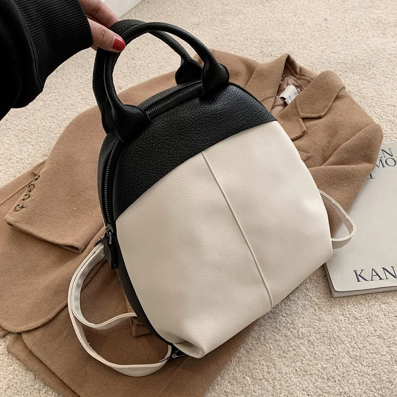 

2021new High-quality Contrast Color Shoulder Bag Pu Travel Bag Fashion Trend Large-capacity School Bag Female Brand Designer Bag