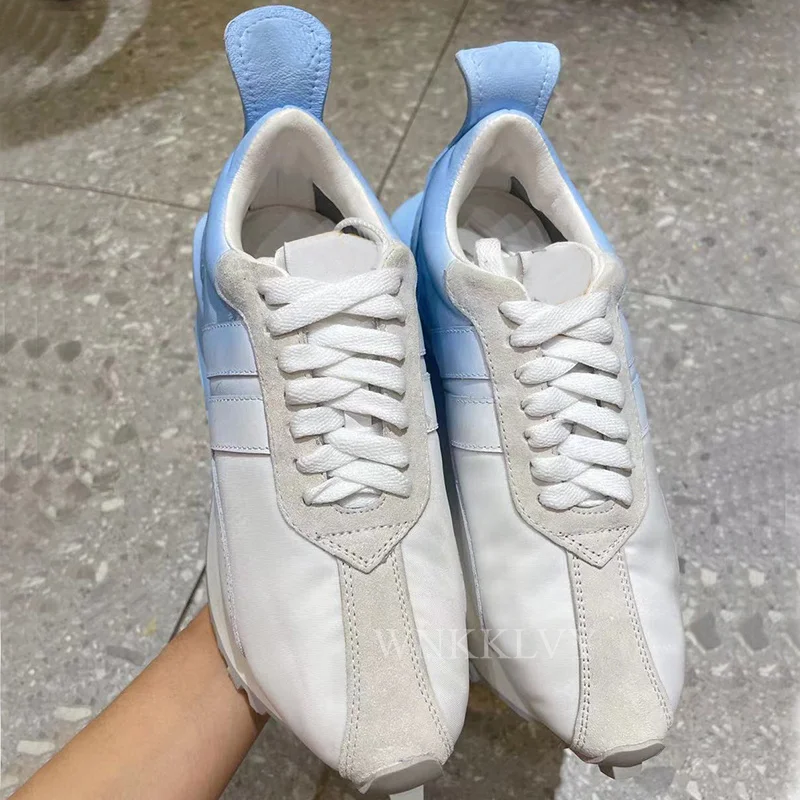 

Casual Shoes Women autumn winter new Thick SoleFlat Mixed Color Lace Up Patchwork Sneakers Outdoor Walk Tennis Shoes 2021