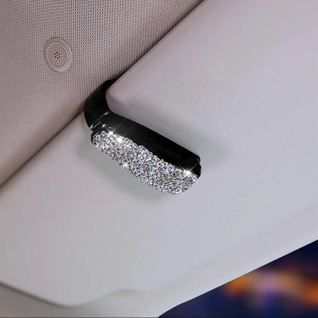 Fastener Clip Diamond Car Sun Visor Glasses For clio 4 trafic opel corsa d renault 2 nissan qashqai audi q5 touareg | Автомобили и