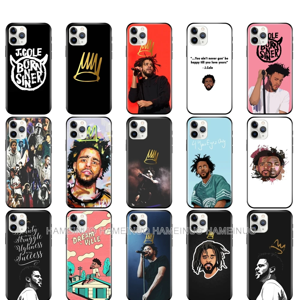 black tpu case for iphone 5 5s se 2020 6 6s 7 8 plus x 10 case silicon cover for iphone xr xs 11 pro max case j cole born sinner free global shipping