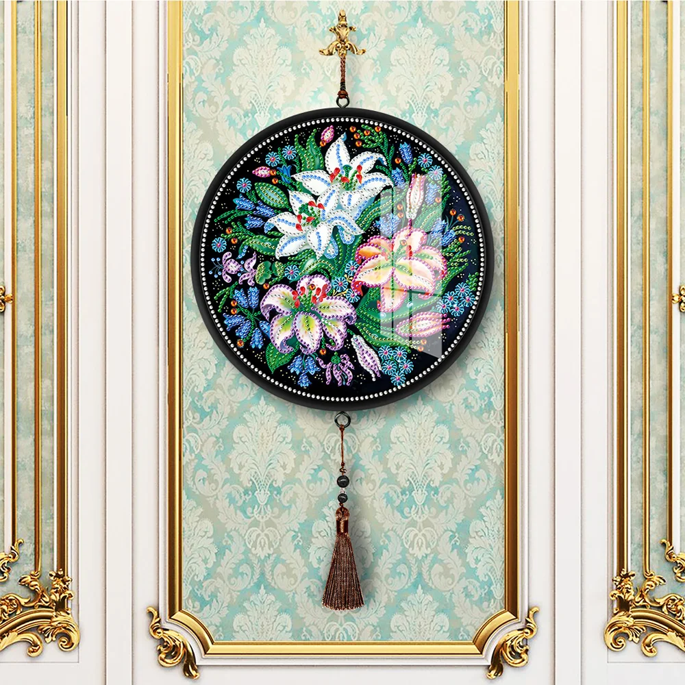 Flower 5D DIY Diamond Painting Tassel Mural Special Shaped Embroidery With Frame Craft Wall Decoration | Дом и сад