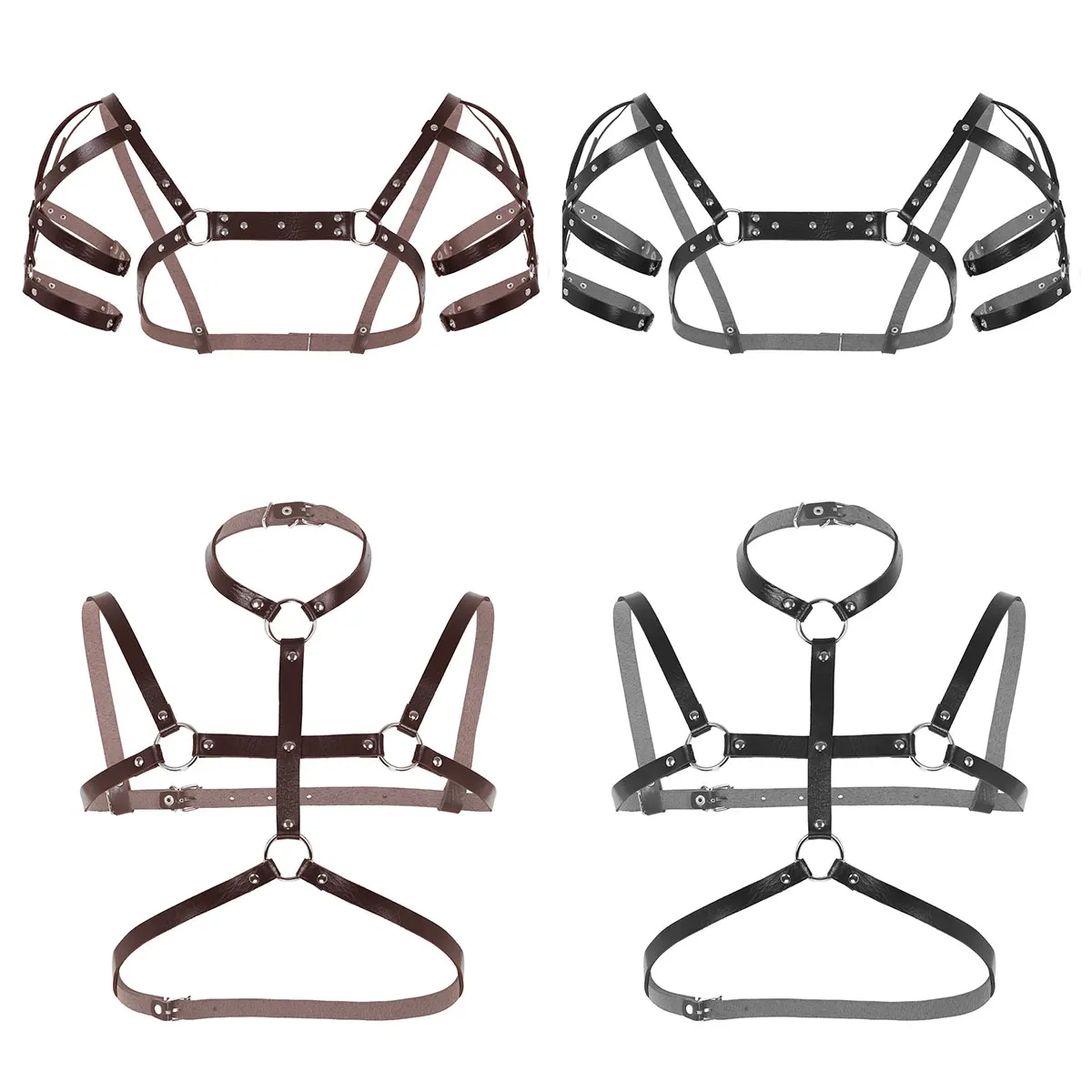 Мужской сексуальный Регулируемый ремень нагрудный на плечо мужской бондаж