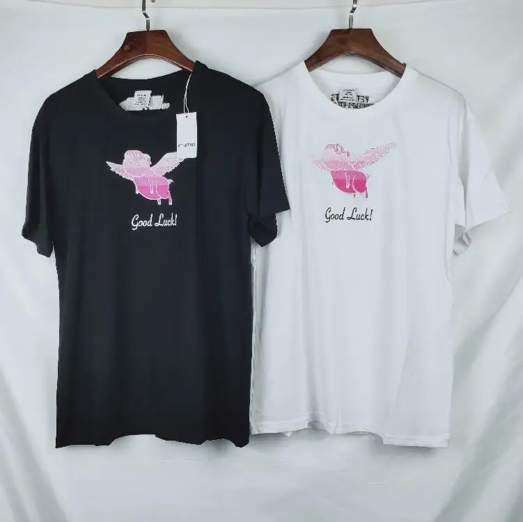 Новый Топ SS19 летние vetements с буквенным принтом мужские черно белые футболки