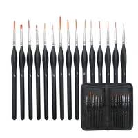 15pcs art miniature paint brush pen set nylon hair brushes for acrylic and oil drawing professional watercolor painting tools