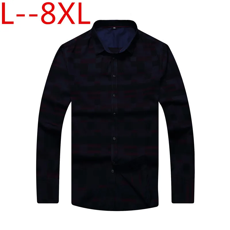 

plus size 8XL 7XL 6XL 5XL Brand New Striped Shirt Men Causal Shirts High quality Clothing Men Business Dress Shirt