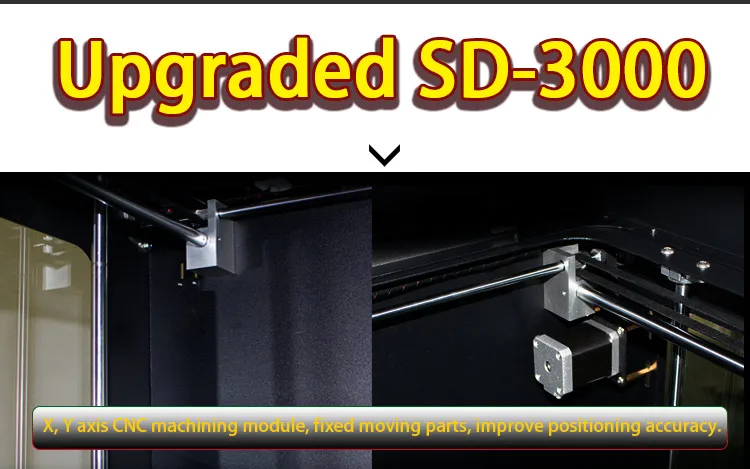 SD-3000 fdm промышленный 3D принтер Высокая точность большой размер полностью закрытый TFT сенсорный экран принтер