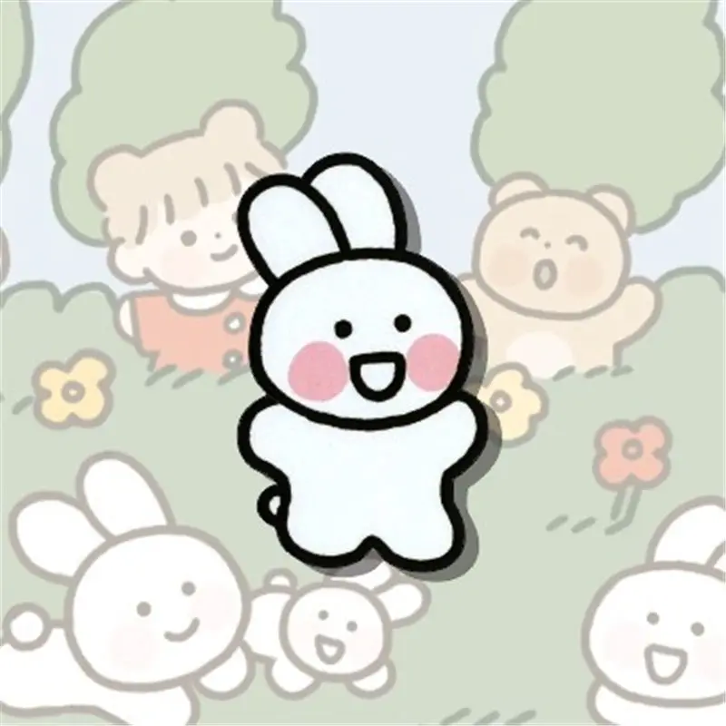 Акриловая брошь каваи значок кролика и медведя аниме для одежды рюкзака Женская