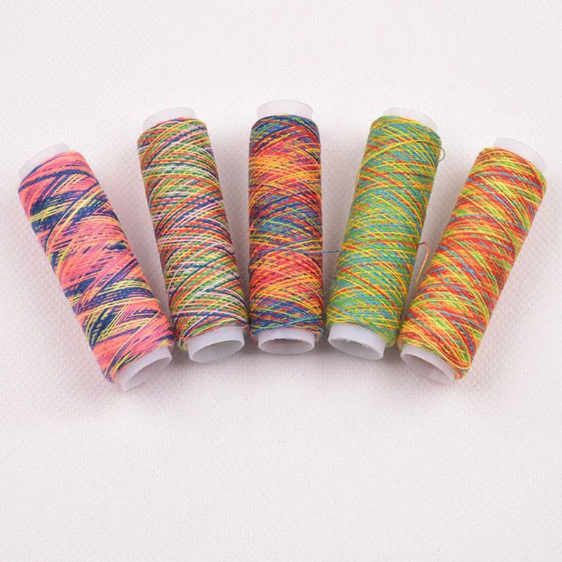 

5PCS Sewing Machine Threads Overlocking String Polyester Colorful All Purpose