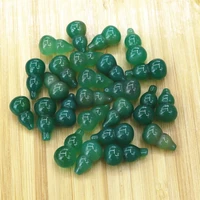 15pcsbatch1810mm natural green agates carving gourd crystal stone gourd decoration crafts natural quartz crystal