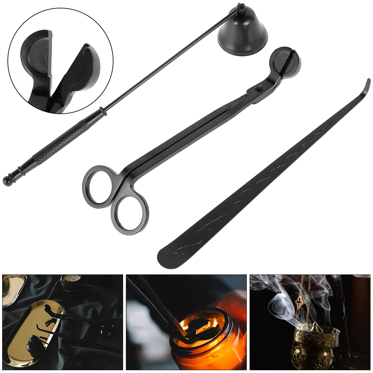 

Набор аксессуаров для свечей 3 шт./компл., набор аксессуаров для свечей, инструмент для огнетушителя, триммер для свечей, крючок для украшени...