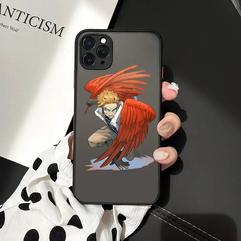 

Hawks Coat Anime Phone Case matte transparent For iphone 7 8 11 12 plus mini x xs xr pro max cover