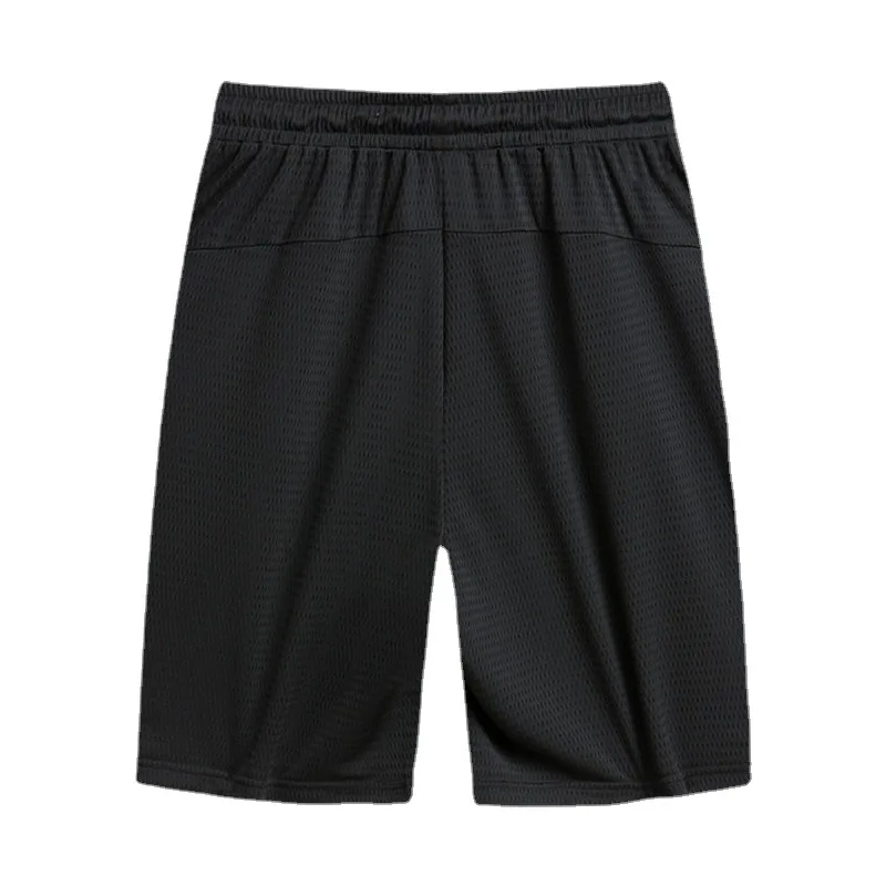 

Summer Fitness Sports Beach Shorts Ice Silk Cool Breathable Zipper Pocket Men Loose High Stretch Large Size Casual Pants -40