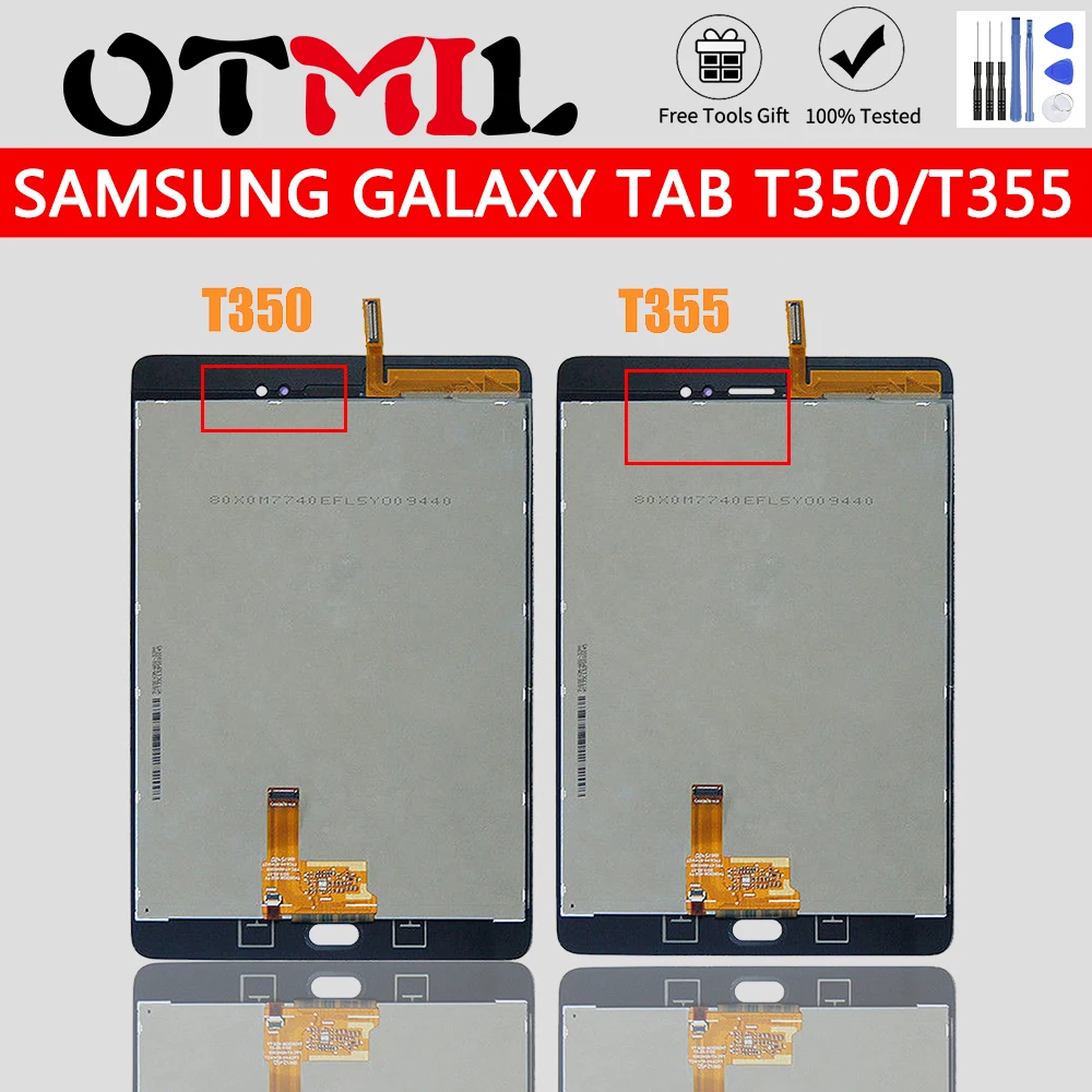 ЖК дисплей с сенсорным экраном и рамкой для SAMSUNG Galaxy T350 T355 дигитайзер Samsung Tab A 8 0 SM