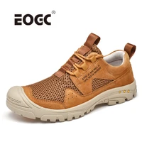 plus size suede leather with mesh casual shoes comfortable men shoesquality outdoor flats shoes men zapatos hombre