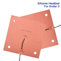 silicone heated bed heating pad 24v 110v 220v waterproof hot bed 230235mm build plate for ender 3 cr10 3d printer parts heatbed