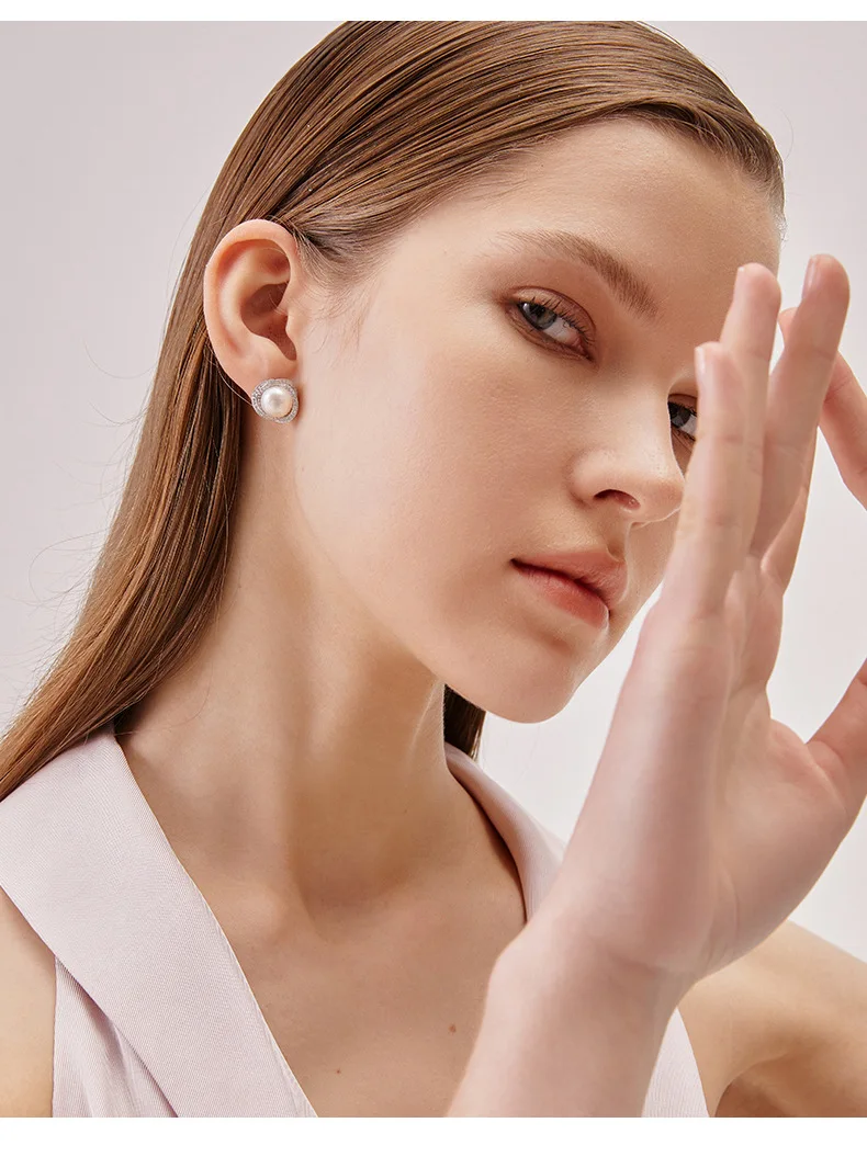 Настоящая жемчужина 925 серебряная серьга для женщин Корейский пресноводный