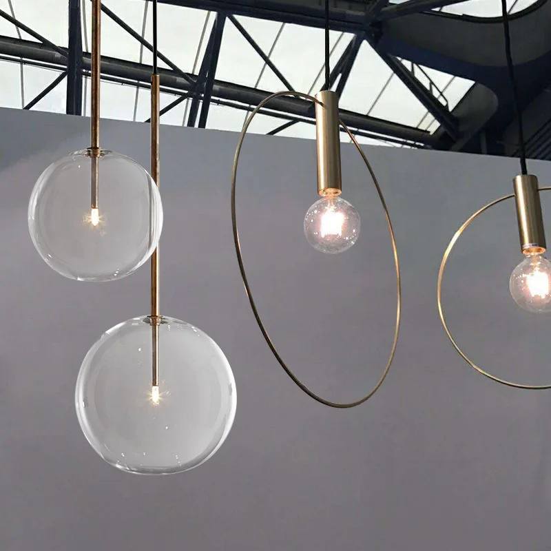 

Современные Геометрические арт подвесные светильники Скандинавская линия подвесной светильник Лофт промышленный домашний декор кухонный...