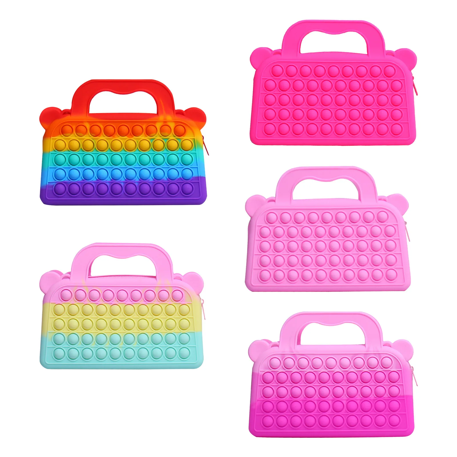 

Push Bubble Fidget Toys Adult Decompression Sensory Toys Compression Fidgets Messenger Shoulder Bag Push Bubble Compression Toys