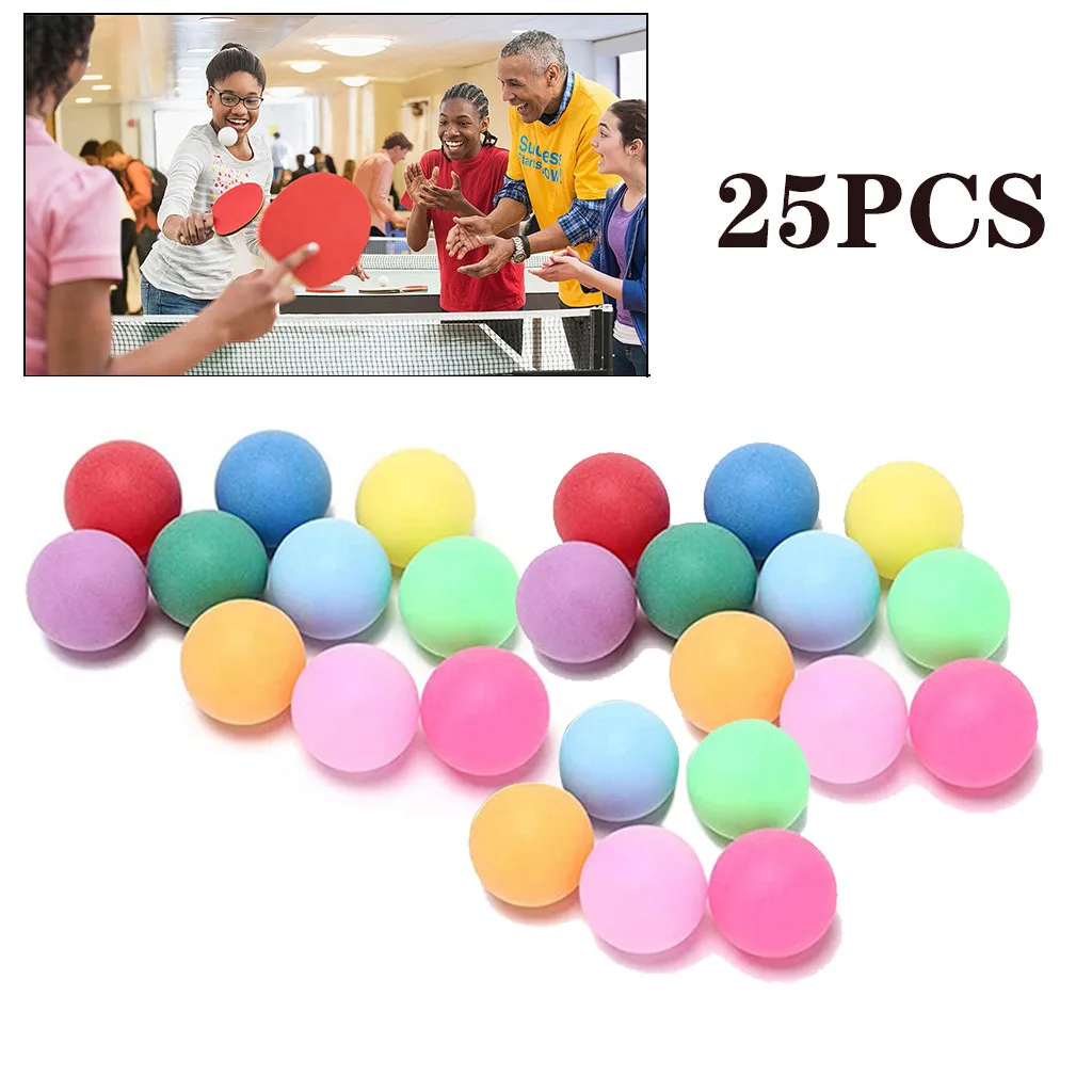 

25 шт 1 уп Цвет ed шарики для пинг-понга 40 мм развлечения мячи для настольного тенниса разноцветные Цвет s Для активности микс Цвет