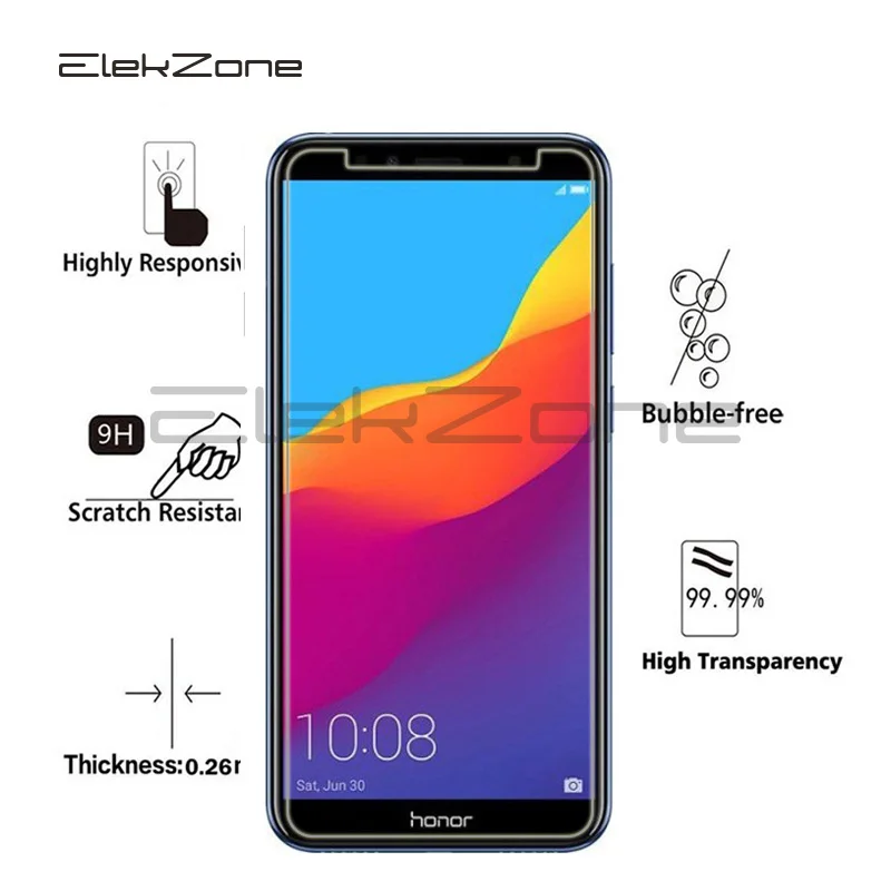 9H 0 3 мм толщина 2.5D Премиум Закаленное стекло пленка для huawei Honor 7A pro Защита экрана
