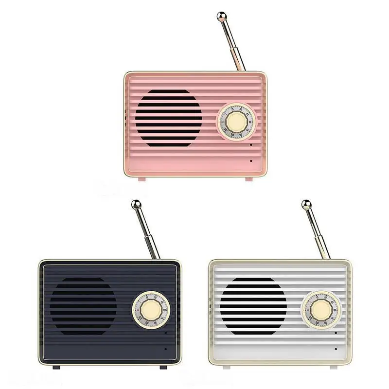 

DW01 Audio Mobile Phone Portable Rechargeable Mini Retro Bluetooth Speaker Radio Cute Outdoor Mini Speakers Travel Music Player