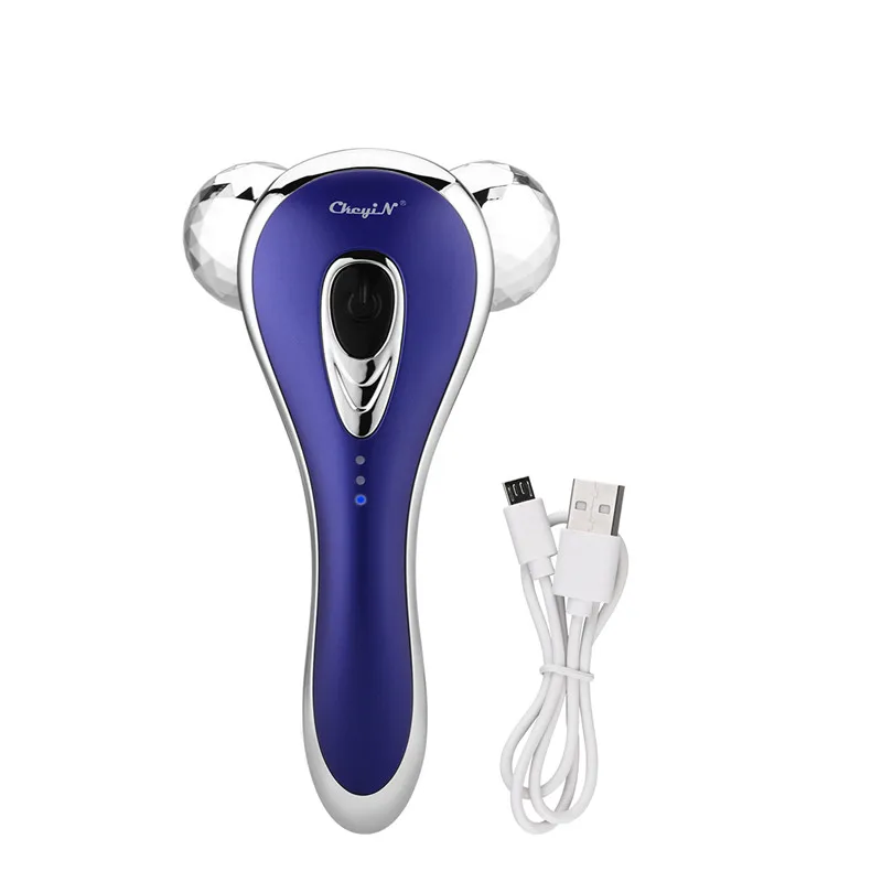 

High Frequency Vibration V Shaped Face Massage Roller Rotating Face Lifting Anti Wrinkle Neck Thin Lift Relax Body Slimming
