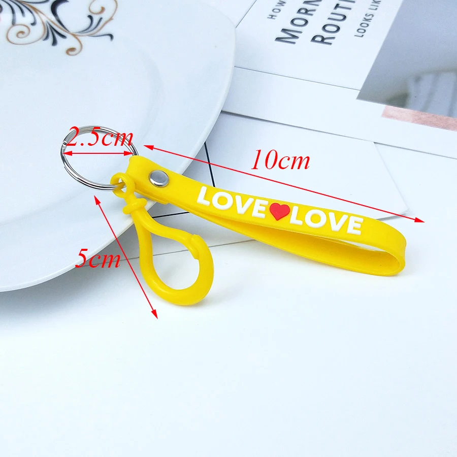 Брелок для ключей из искусственной кожи мужчин и женщин яркие карамельные цвета